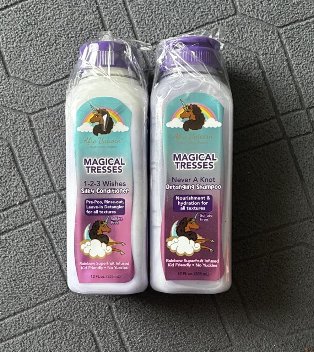 Afro Unicorn Magical Tresses Detangling Shampoo And Conditioner 12 Fl Oz Each
